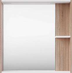 ASB-Mebel Зеркало Адель 80 белое/дуб сонома – фотография-1